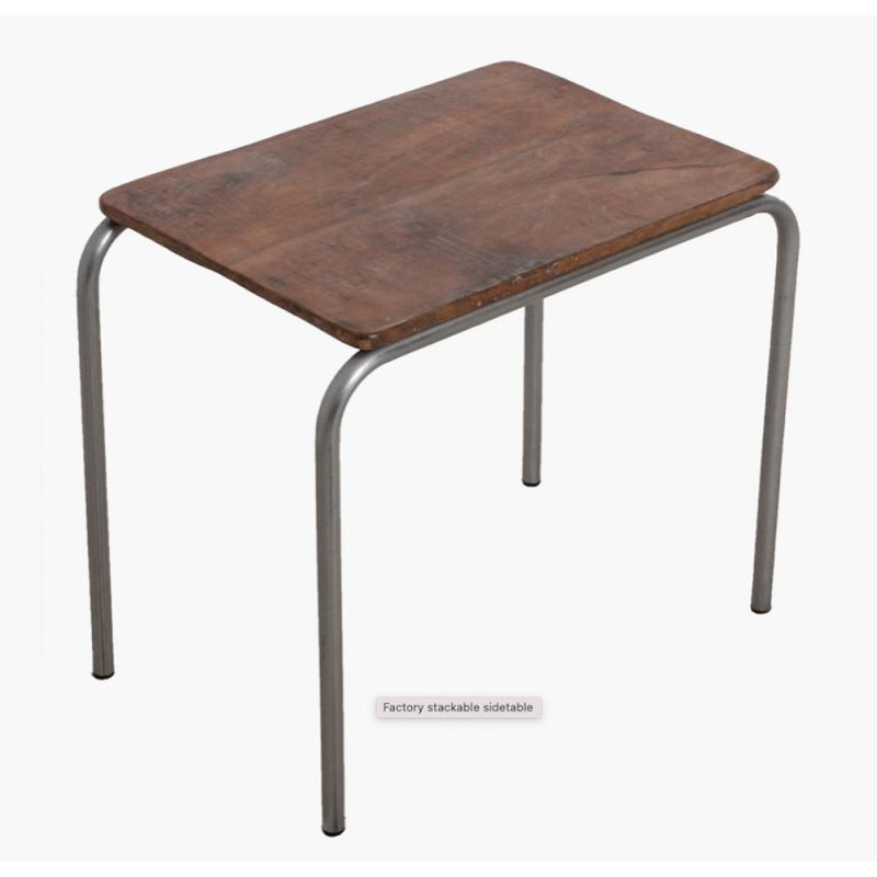 Factory Stackable Side Table Side Tables & Coffee Tables £83.00 All Rooms FSC Recycled Wood Iron product_features
