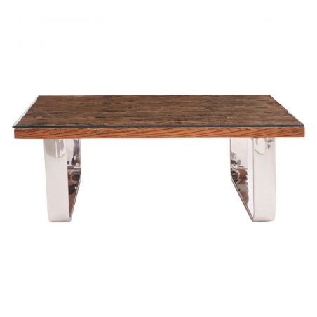 Railway Sleeper Coffee Table Smithers Reclaimed Wood Furniture &pound;1,141.00 Reception Room Reclaimed Wood Stainless Steel produc...