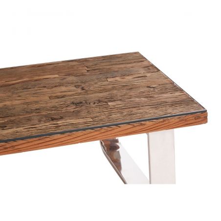Railway Sleeper Coffee Table Smithers Reclaimed Wood Furniture &pound;1,141.00 Reception Room Reclaimed Wood Stainless Steel produc...