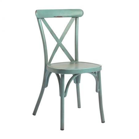 Set Of 2 Cross Back Cafe Bistro Stacking Chair Smithers Garden &pound;300.00 Elm product_features