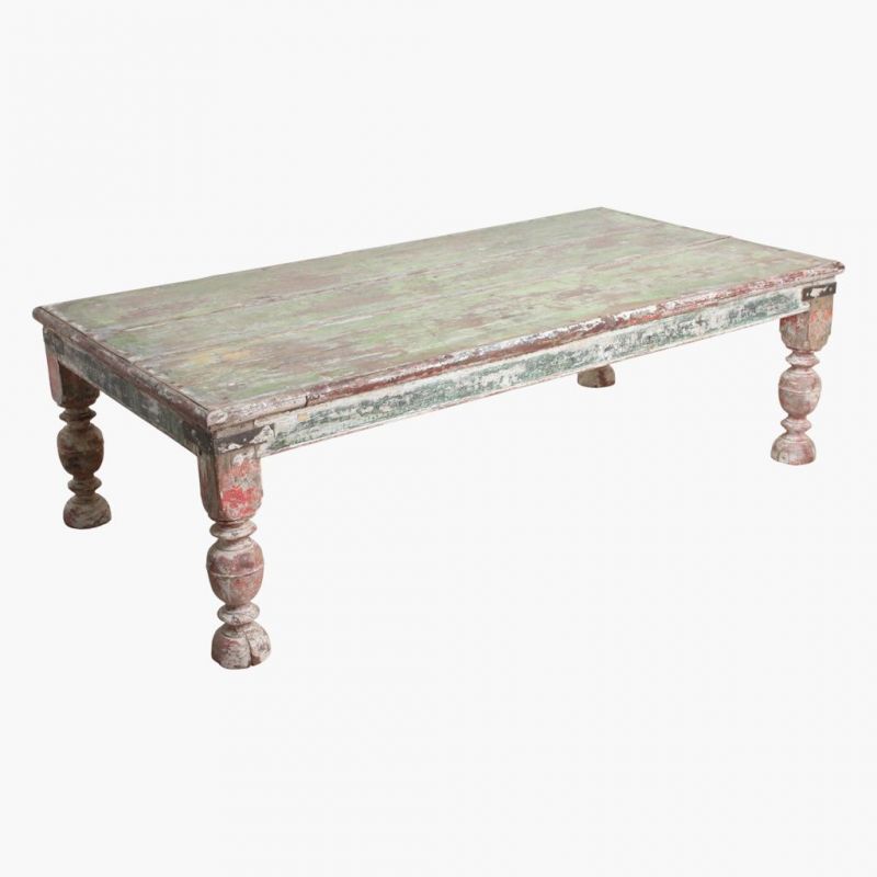 Antique White & Green Coffee Table Smithers Antique Furniture £1,609.00 Living Room Hardwood product_features