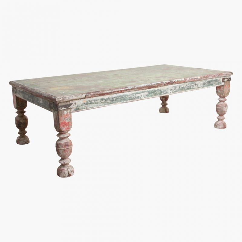 Antique White & Green Coffee Table Smithers Antique Furniture £1,609.00 Living Room Hardwood product_features