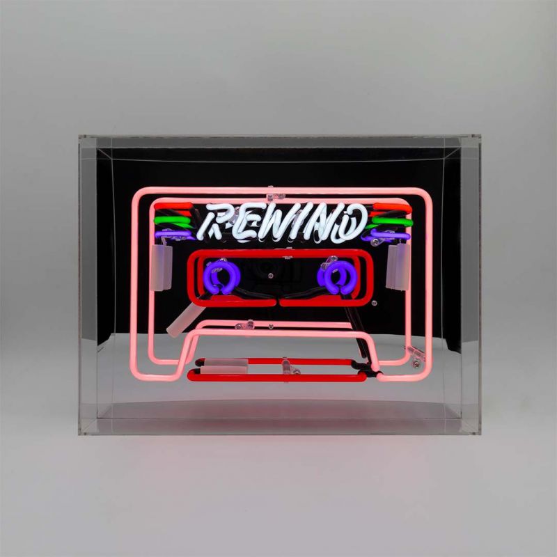 Rewind Cassette Tape Neon Light | Real Gas Sign  Lighting £175.00      product_features