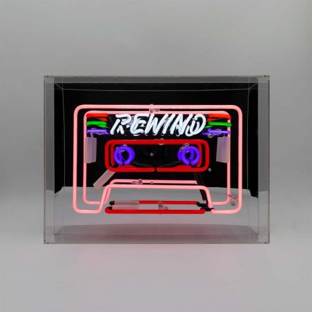 Rewind Cassette Tape Neon Light | Real Gas Sign  Lighting £175.00      product_features