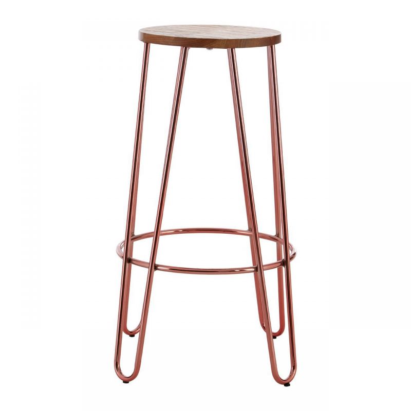 Hairpin Rose Gold Bar Stools Smithers Furniture £162.83 Elm Steel product_features