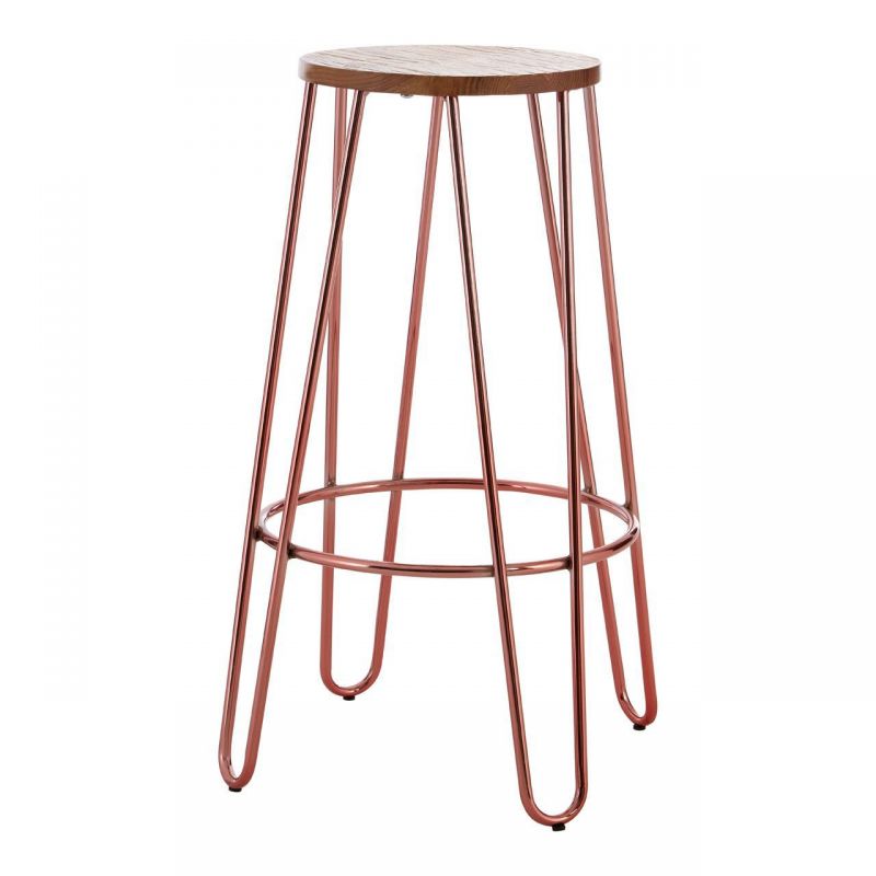 Hairpin Rose Gold Bar Stools Smithers Furniture £162.83 Elm Steel product_features