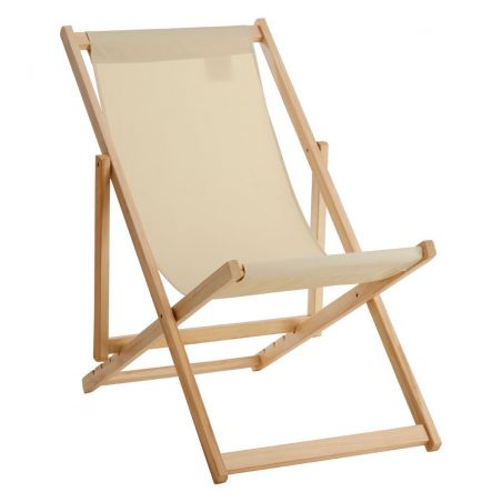 Traditional Cream Seaside Deck Chair Garden &pound;87.00 Hardwood product_features