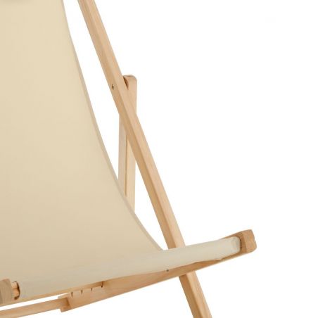 Traditional Cream Seaside Deck Chair Garden &pound;87.00 Hardwood product_features