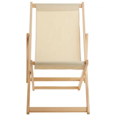 Traditional Cream Seaside Deck Chair Garden &pound;87.00 Hardwood product_features