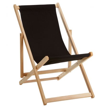 Traditional Black Seaside Deck Chair Garden &pound;87.00 Hardwood product_features