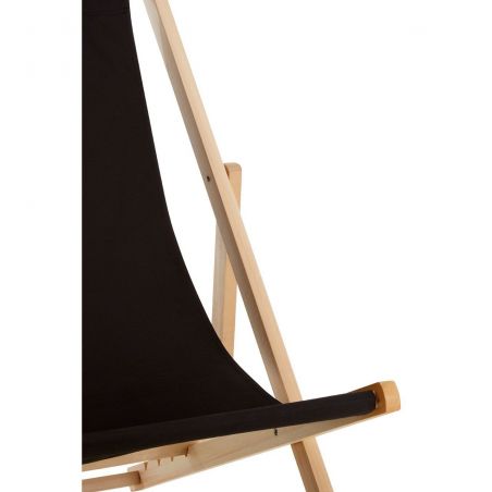 Traditional Black Seaside Deck Chair Garden &pound;87.00 Hardwood product_features