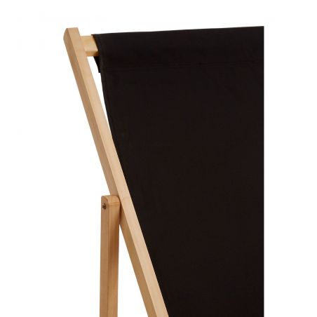 Traditional Black Seaside Deck Chair Garden &pound;87.00 Hardwood product_features