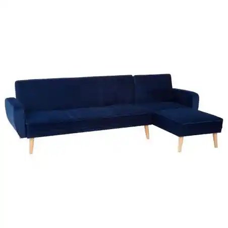 Azure Blue Velvet Corner Sofa Bed Smithers Designer Furniture &pound;957.00 Office product_features