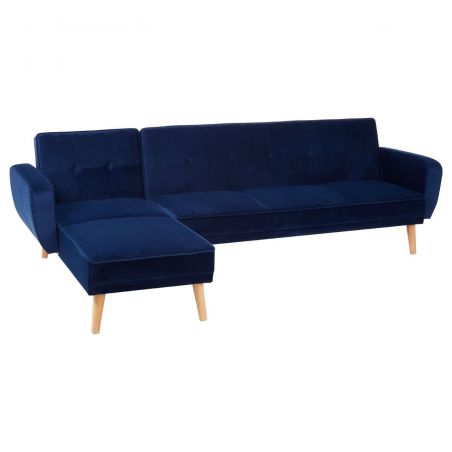 Azure Blue Velvet Corner Sofa Bed Smithers Designer Furniture &pound;957.00 Office product_features
