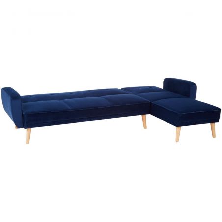 Azure Blue Velvet Corner Sofa Bed Smithers Designer Furniture &pound;957.00 Office product_features