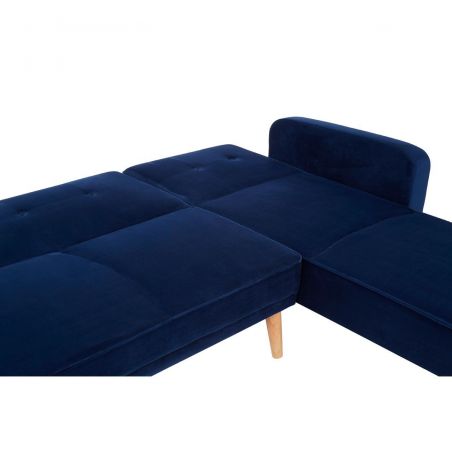 Azure Blue Velvet Corner Sofa Bed Smithers Designer Furniture &pound;957.00 Office product_features