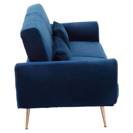 Azure Blue Velvet Corner Sofa Bed Smithers Designer Furniture &pound;957.00 Office product_features