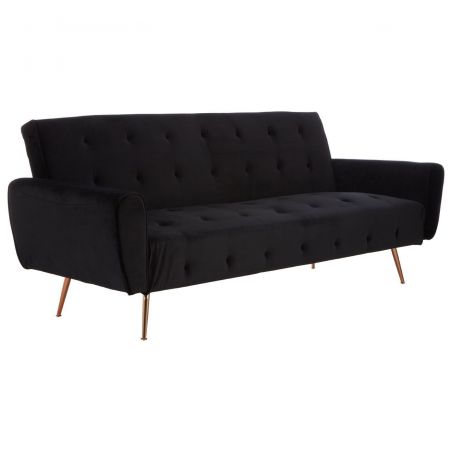 Hatton Black Velvet Sofa Bed Smithers Designer Furniture &pound;600.00 Office Eucalyptus product_features