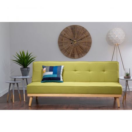 Stockholm Retro Lime Green 3 Seat Sofa Bed Smithers Designer Furniture &pound;633.00 Office product_features