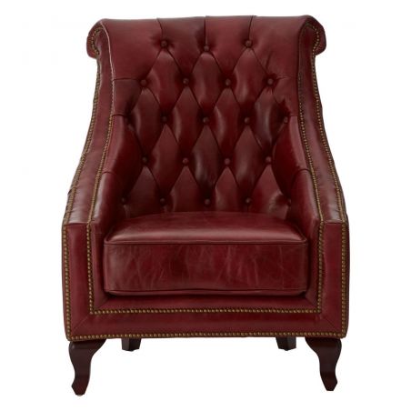 Galante II Red Leather Armchair Smithers Sofas and Armchairs &pound;1,788.00 Eucalyptus product_features