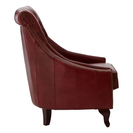 Galante II Red Leather Armchair Smithers Sofas and Armchairs &pound;1,788.00 Eucalyptus product_features