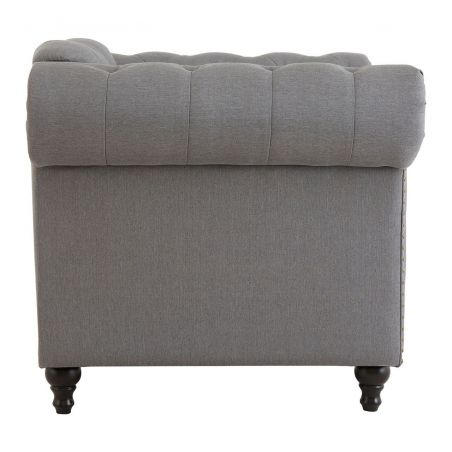 Chesterfield Armchair Upholstered In Grey Smithers Designer Furniture £1,000.00 Reception Room Eucalyptus product_features