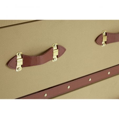 Colonial Steamer Canvas 2 Drawer Trunk Smithers Office £862.00 Mango Wood product_features