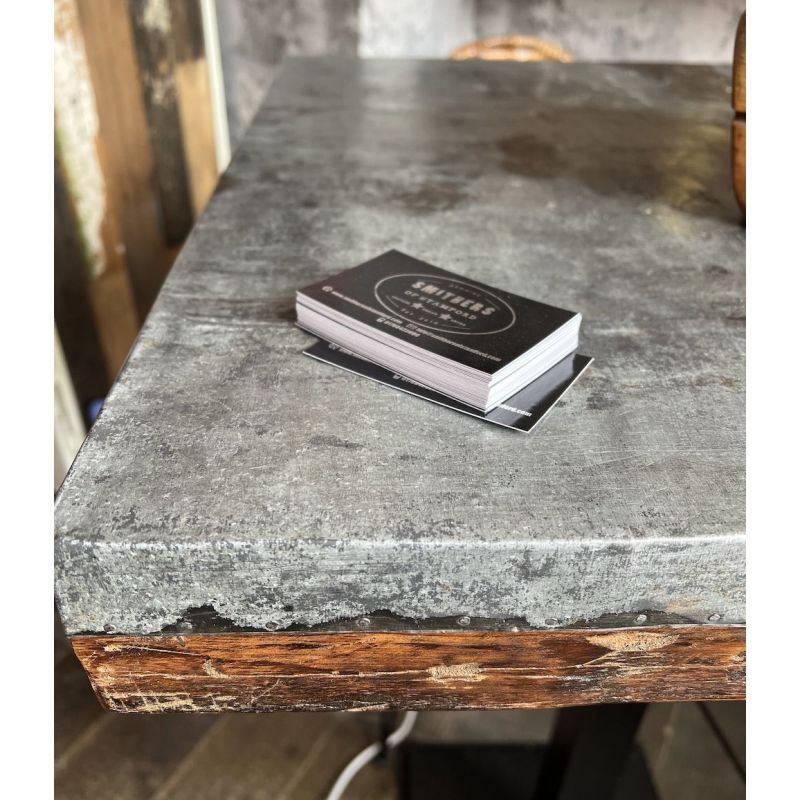 Zinc Topped Dining Table – Industrial Style Smithers Commercial Collective £350.00 Bar Reclaimed Wood Zinc product_features