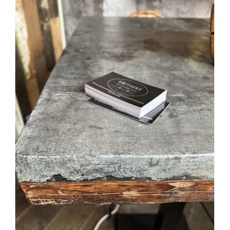 Zinc Topped Dining Table – Industrial Style Smithers Commercial Collective £350.00 Bar Reclaimed Wood Zinc product_features
