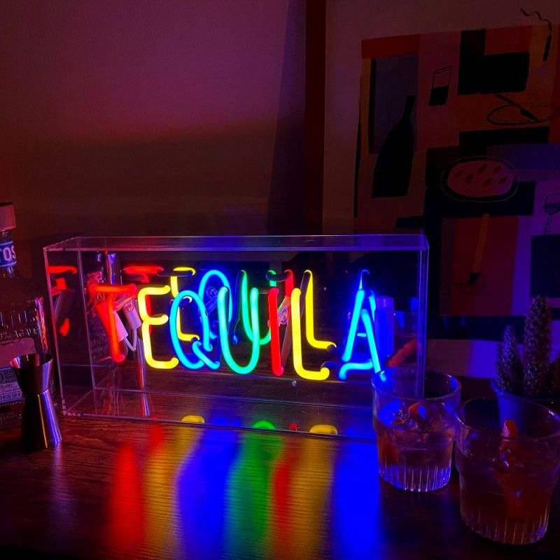 Glass Tequila Neon Light Sign | Real Gas Smithers Gifts £149.00      product_features