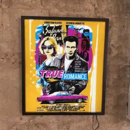 True Romance Neon Art Framed Movie Poster  Your Custom Neon Sign & Neon Signs | Handmade in London by Smithers £300.00      p...