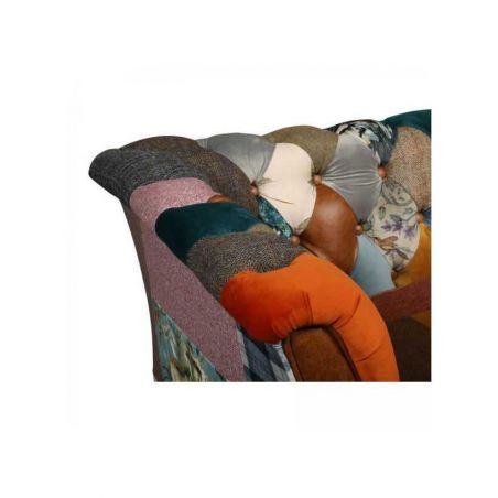 Patchwork Sofa with Velvet & Leather Upholstery Smithers Archives £1,950.00 Living Room Oak Wood product_features