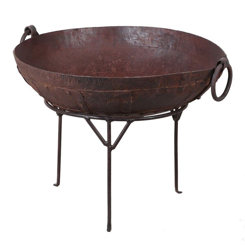 Kadai Indian Fire Bowl 60cm Antique Furniture £250.00 Iron product_features