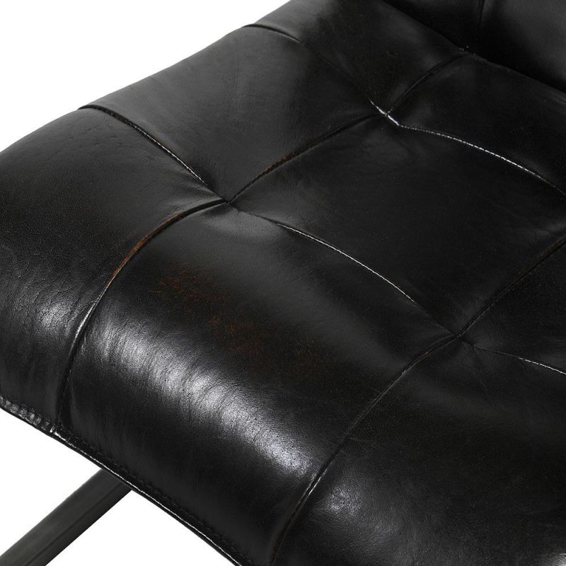 Black Leather Dining Chairs Smithers Industrial Furniture £413.00 Kitchen Diner Iron product_features