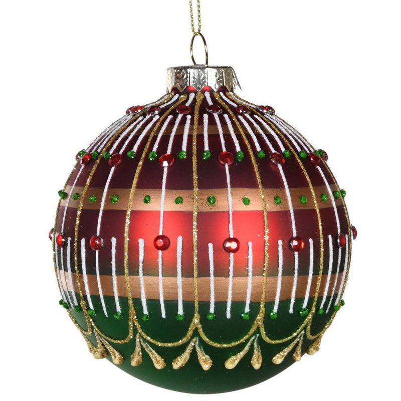 Large Red and Green Jewel Bauble Christmas Cards £15.00 product_features