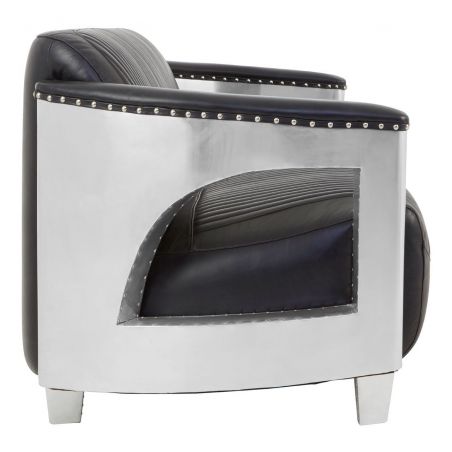 Aviator Black Spitfire 3 Seater Sofa Smithers Sofas and Armchairs &pound;3,020.00 Living Room Aluminium product_features