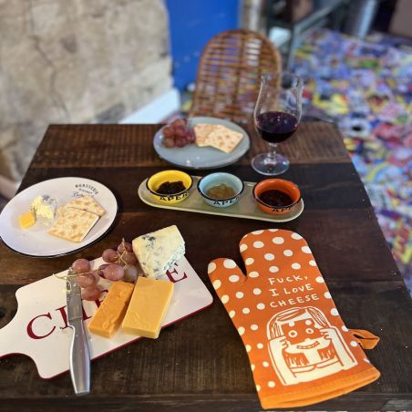 F_CK I love Cheese Oven Mitt Blue Q Dining Room £13.00      product_features