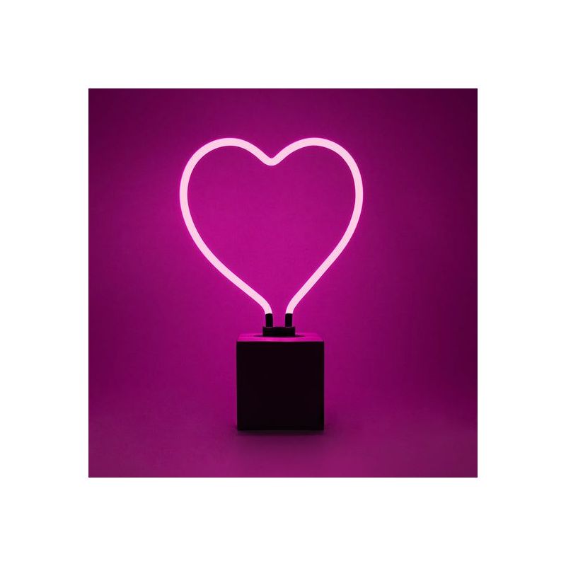 Pink Heart Neon Lamp Real Glass’ Bedside Table  Your Custom Neon Sign & Neon Signs | Handmade in London by Smithers £99.00   ...