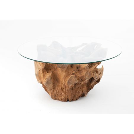 Glass Top Tree Trunk Coffee Table Smithers Side Tables & Coffee Tables &pound;917.00 Living Room Suar product_features