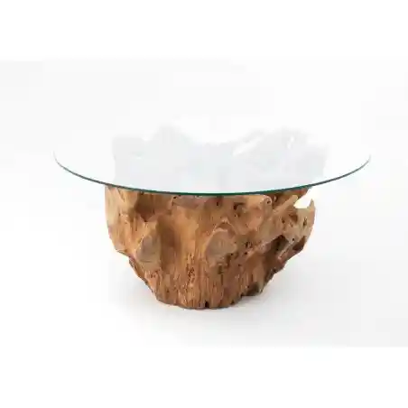 Glass Top Tree Trunk Coffee Table Smithers Side Tables & Coffee Tables &pound;917.00 Living Room Suar product_features