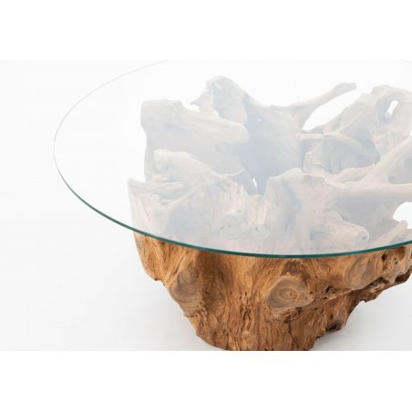 Glass Top Tree Trunk Coffee Table Smithers Side Tables & Coffee Tables &pound;917.00 Living Room Suar product_features