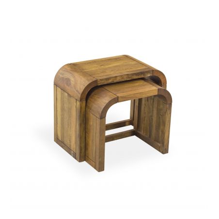 Stockholm Table Nest Smithers Retro Furniture £326.00 Living Room Mango Wood product_features