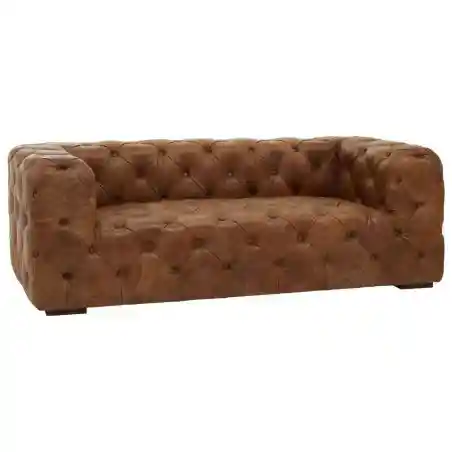 Vintage Shoreditch Button Back Tan Leather Sofa Smithers Designer Furniture &pound;6,000.00 Bar product_features