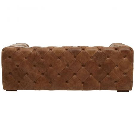 Vintage Shoreditch Button Back Tan Leather Sofa Smithers Designer Furniture &pound;6,000.00 Bar product_features