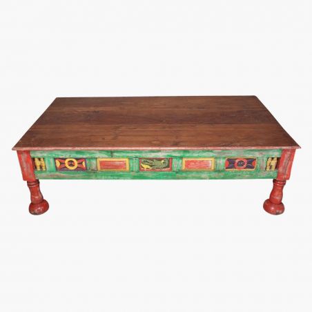 Colourful Antique Hand Carved Coffee Table Smithers Antique Furniture £1,797.00 Living Room Hardwood product_features