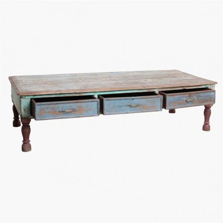 Large Antique, Blue Vintage Coffee Table Smithers Antique Furniture &pound;1,513.00 Living Room Hardwood product_features