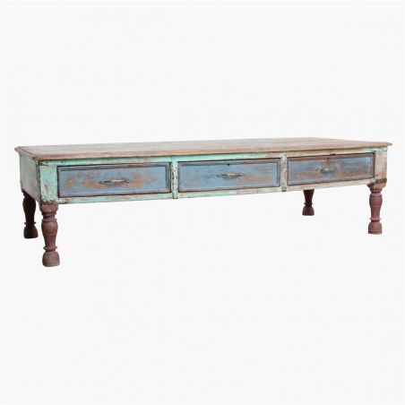 Large Antique, Blue Vintage Coffee Table Smithers Antique Furniture &pound;1,513.00 Living Room Hardwood product_features