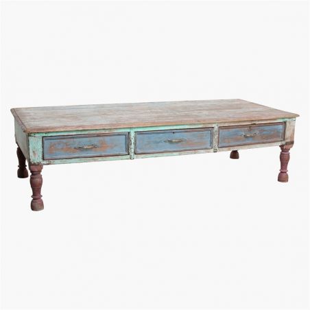 Large Antique, Blue Vintage Coffee Table Smithers Antique Furniture &pound;1,513.00 Living Room Hardwood product_features