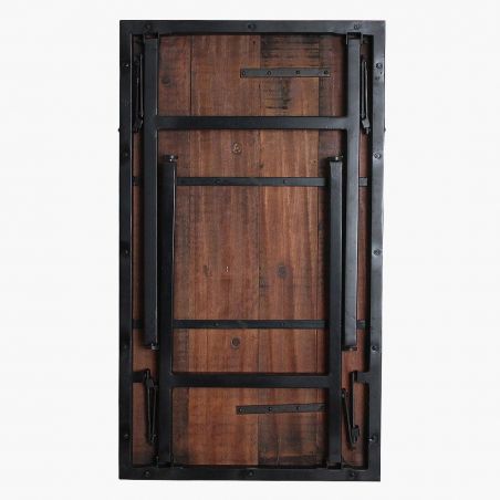 Fold Away Industrial Dining Table Smithers Reclaimed Wood Dining Tables £325.00 Dining Room FSC Recycled Wood Iron product_fe...