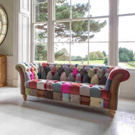 Patchwork Sofa in Harris Tweed – The Harlequin Statement Piece Smithers Sofas and Armchairs £2,480.00 Living Room product_fea...